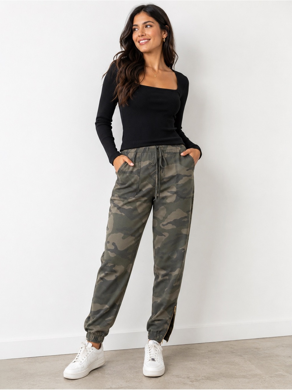 Albion Jetsetter Camo Drawstring Jogger Pants S